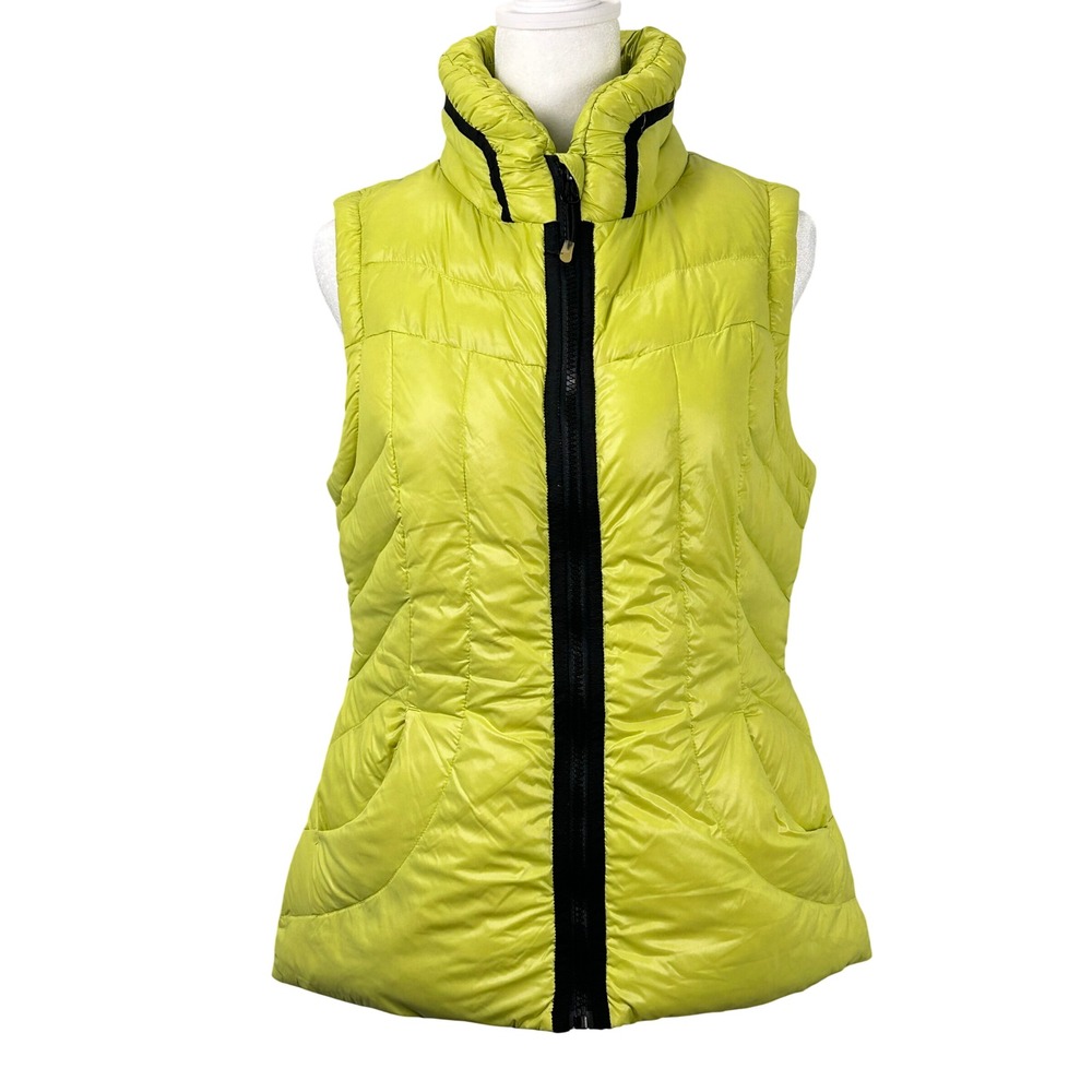 Halifax Traders Puffer Vest Women S Lime Green Down Fill Quilted Zip